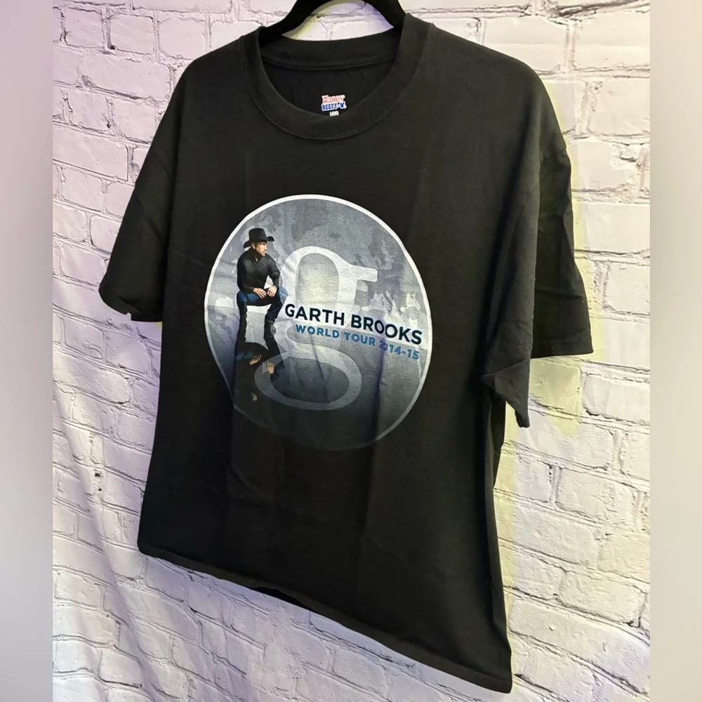 5/$20 Garth Brooks World Tour 2014-2015 Country Music SzL Concert‎ T-shirt Black